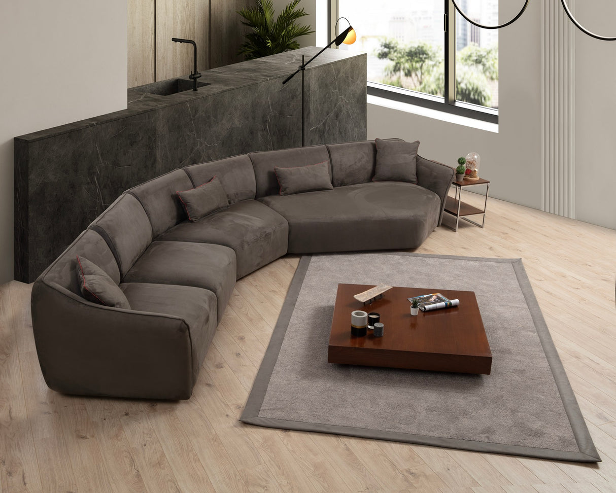 XL Ecksofa Mentis Braun