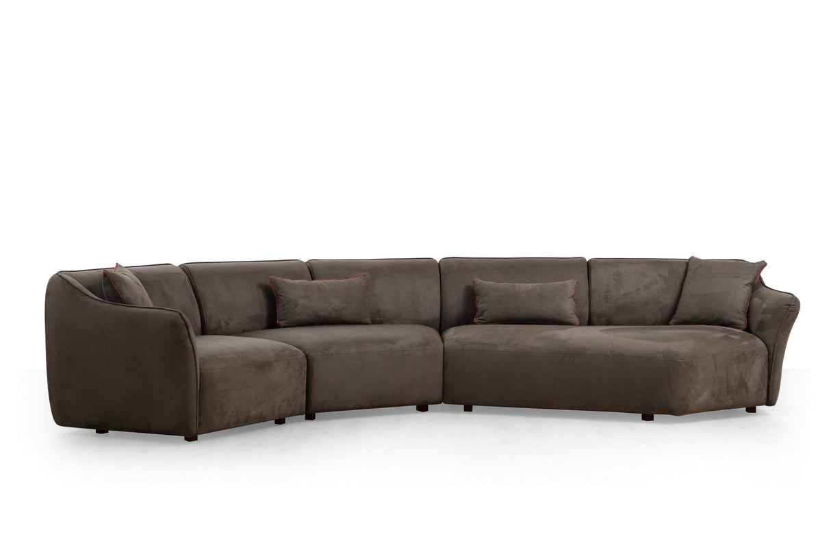 4-Sitzer Ecksofa Mentis Braun