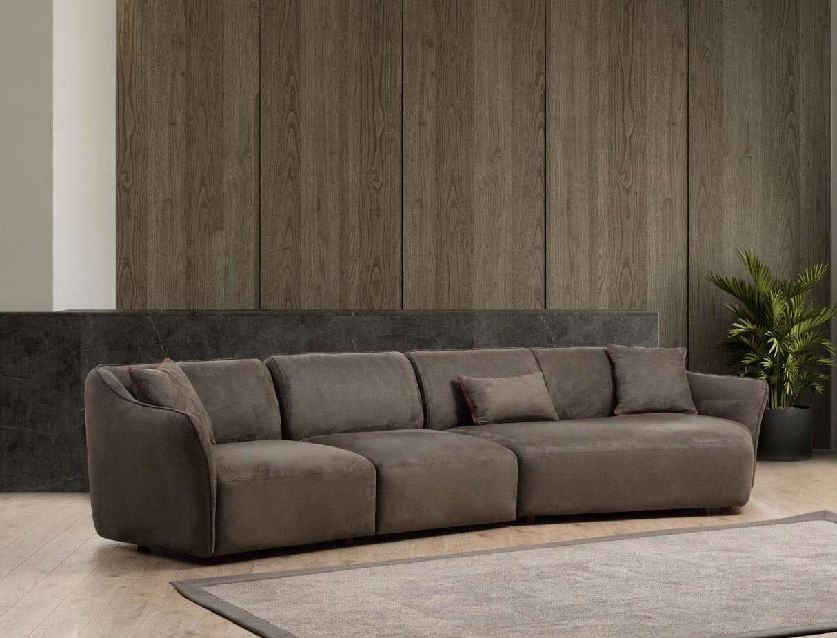 4-Sitzer Sofa Mentis Braun - Subtile Ecke