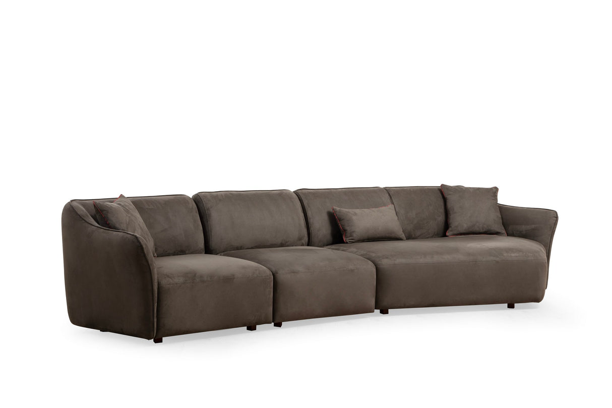 4-Sitzer Sofa Mentis Braun - Subtile Ecke