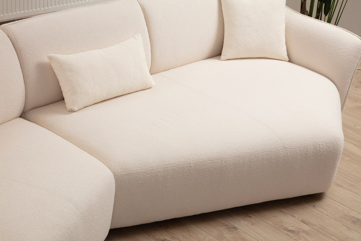 4-Sitzer Ecksofa Mentis Crème