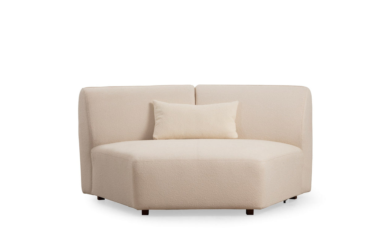 4-Sitzer Ecksofa Mentis Crème