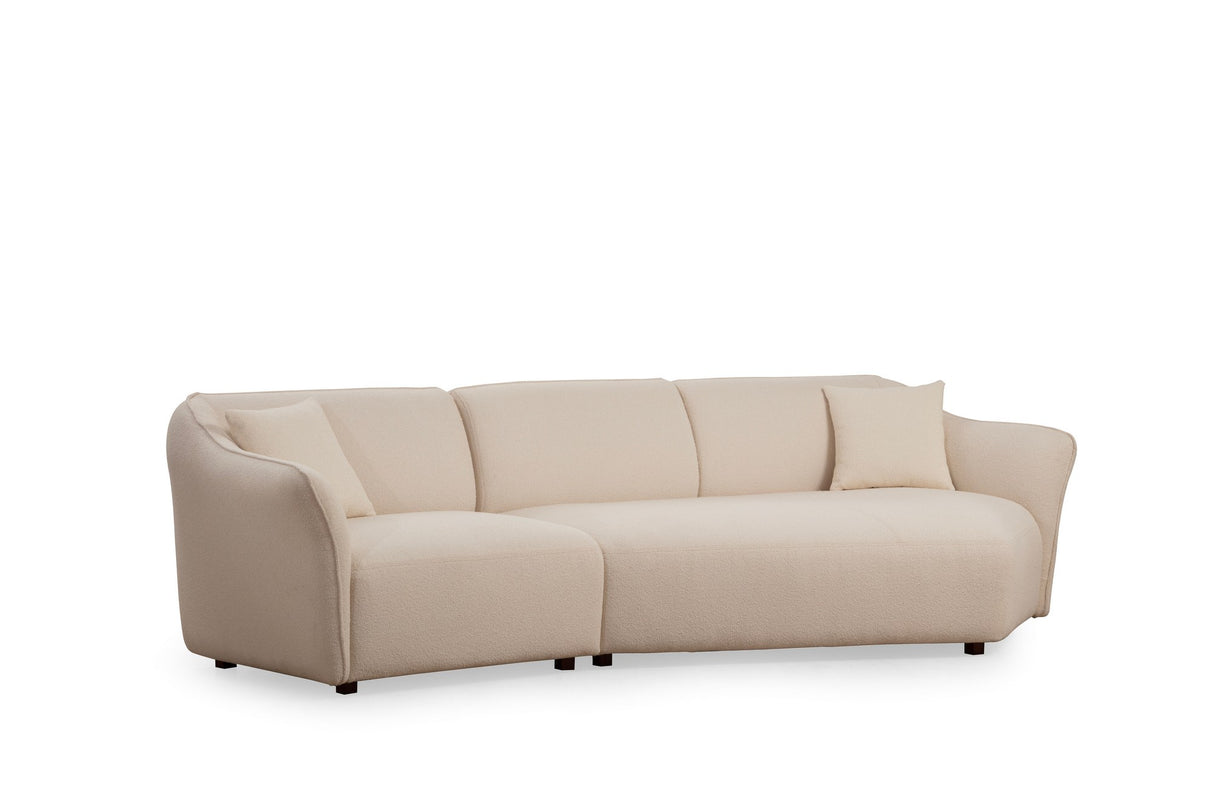 3-Sitzer Ecksofa Mentis Crème - Subtile Ecke