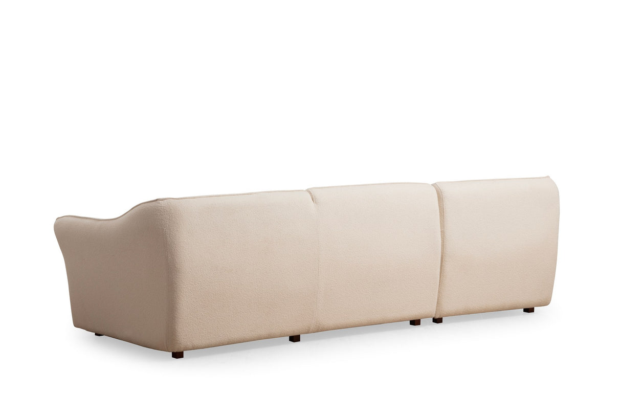 3-Sitzer Ecksofa Mentis Crème - Subtile Ecke
