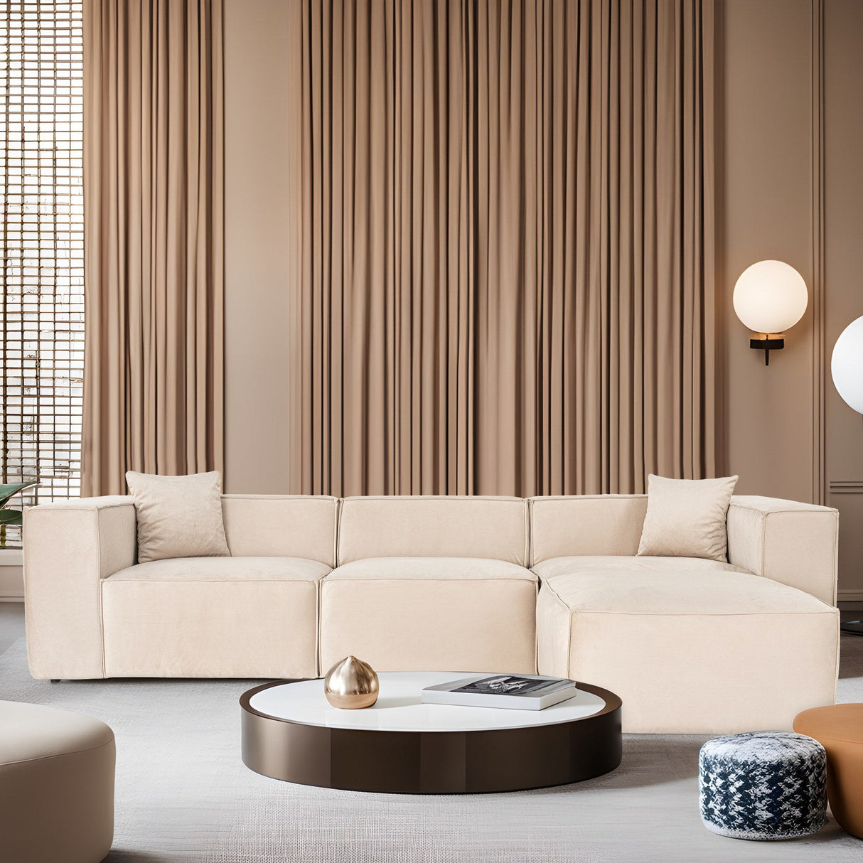 Ecksofa Lora Creme