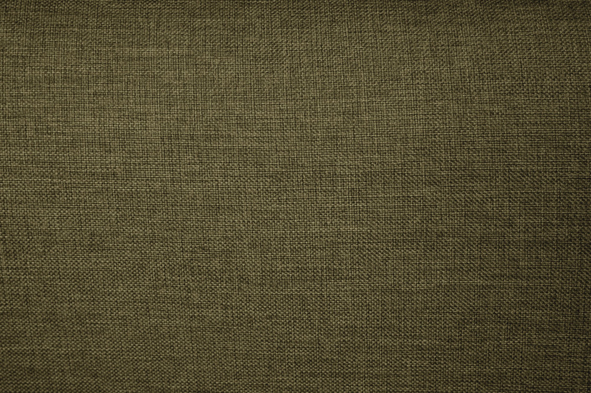 Modulares Ecksofa Fora mit separatem Hocker aus Leinenstoff – Grün