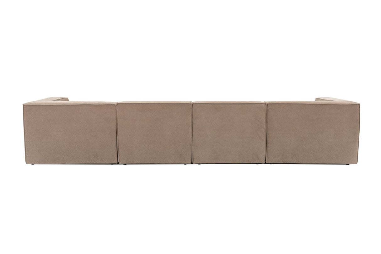 Modulares XXL-Ecksofa Cappucino Leinen 430 cm Sora