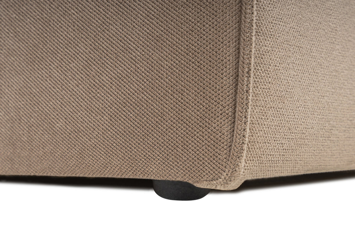 Modulares XXL-Ecksofa Cappuccino Leinen 430 cm Sora - rechts