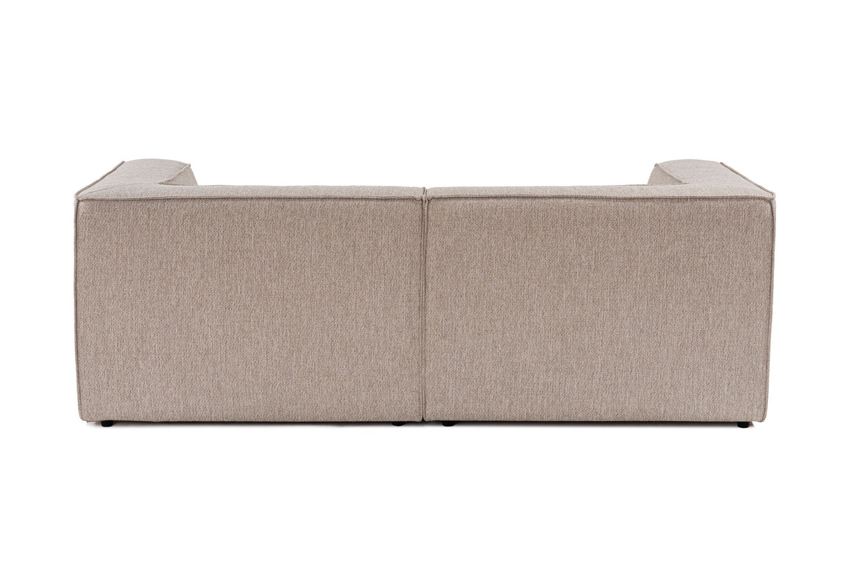 Modulares XXL 2-Sitzer-Sofa Sora 220 cm breit in Beige Leinen