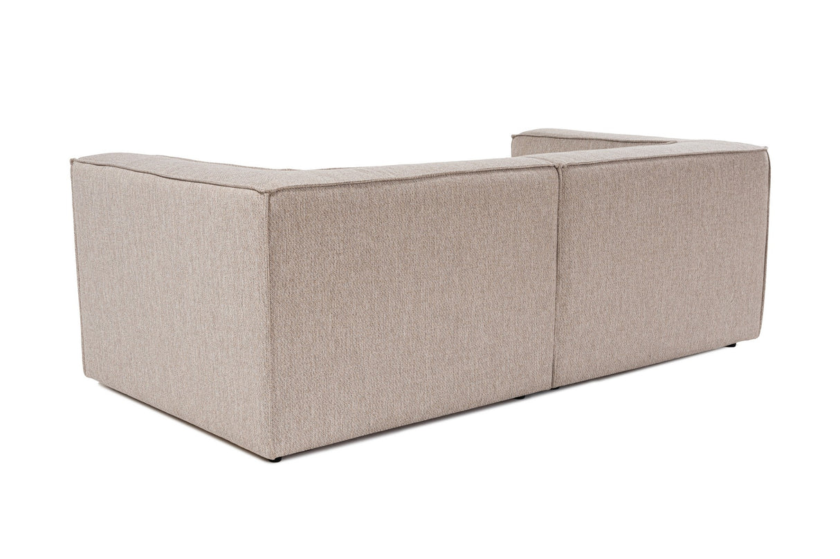 Modulares XXL 2-Sitzer-Sofa Sora 220 cm breit in Beige Leinen
