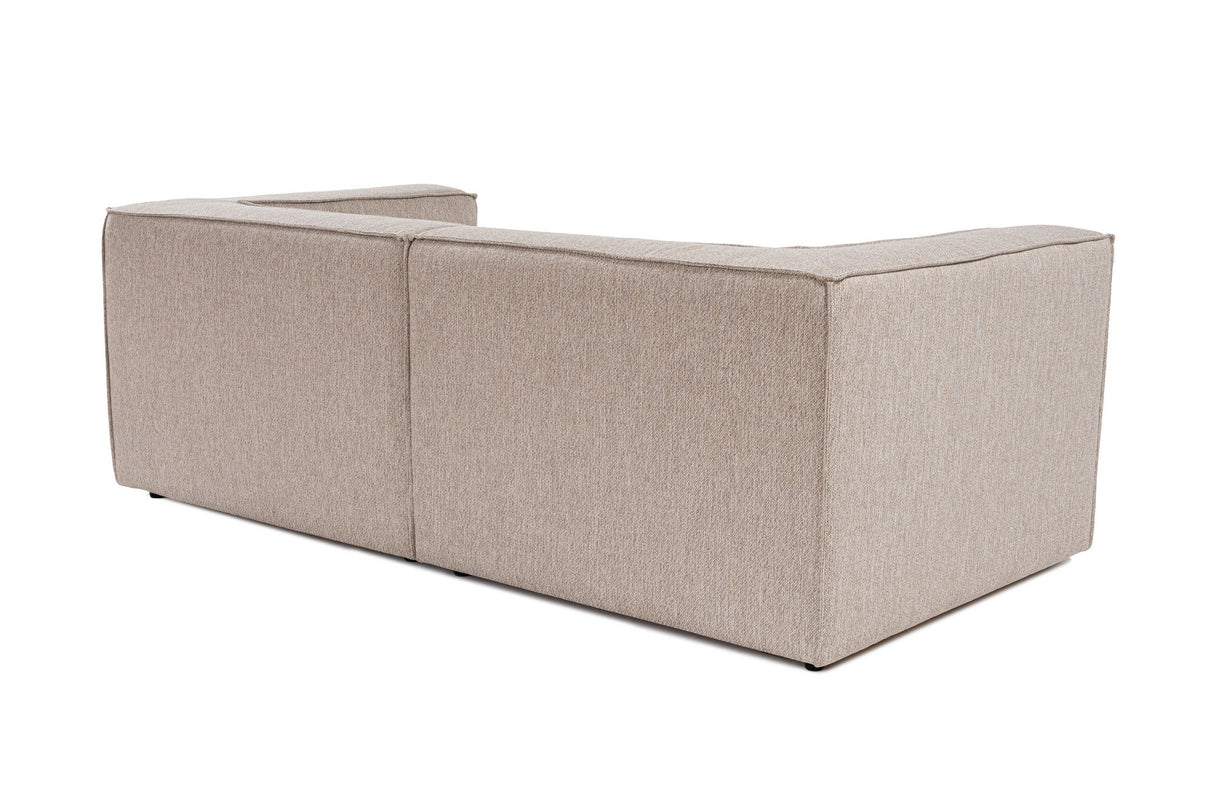 Modulares XXL 2-Sitzer-Sofa Sora 220 cm breit in Beige Leinen