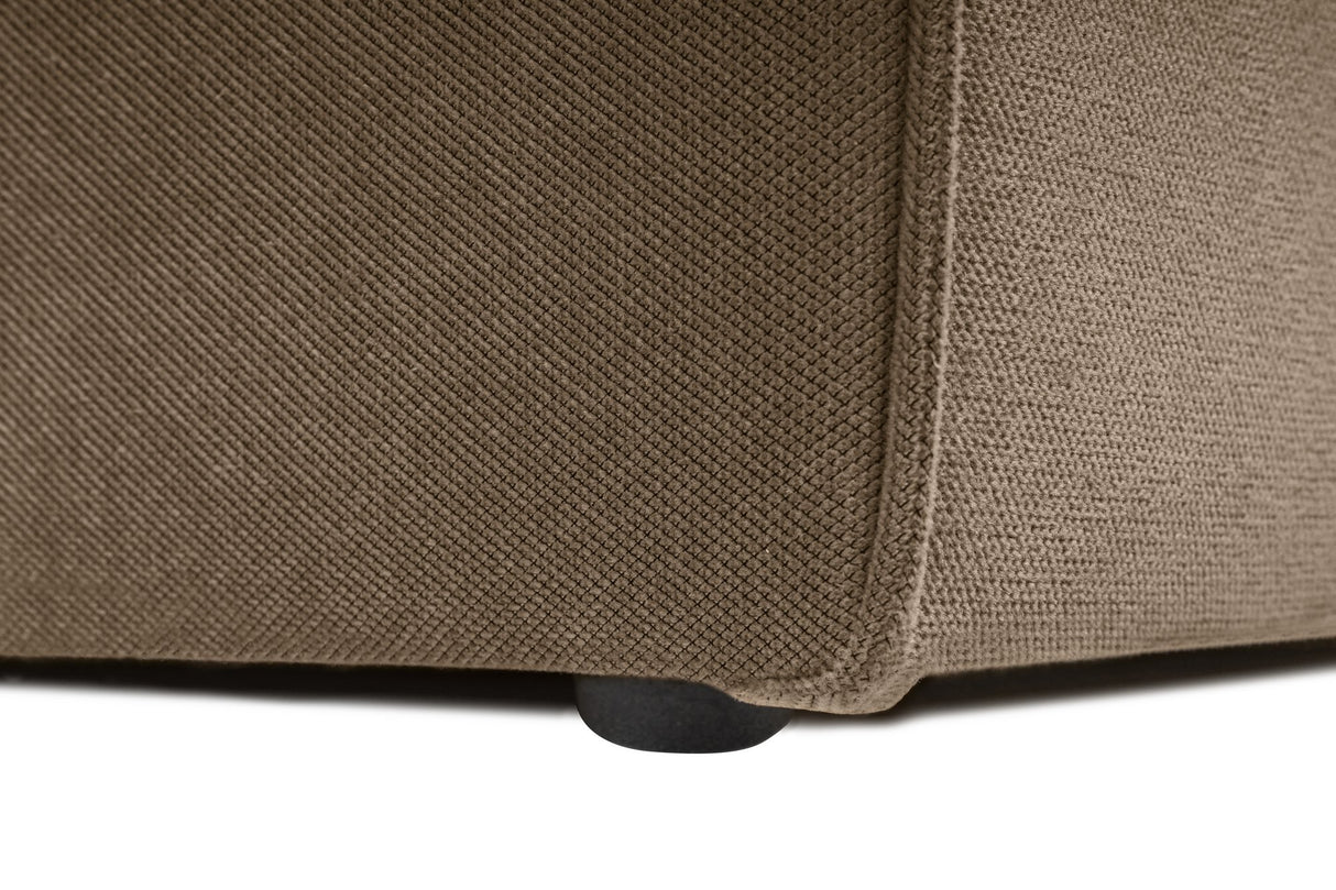 Modulares XXL-Ecksofa brauner Leinenstoff 430 cm breit Sora - rechts