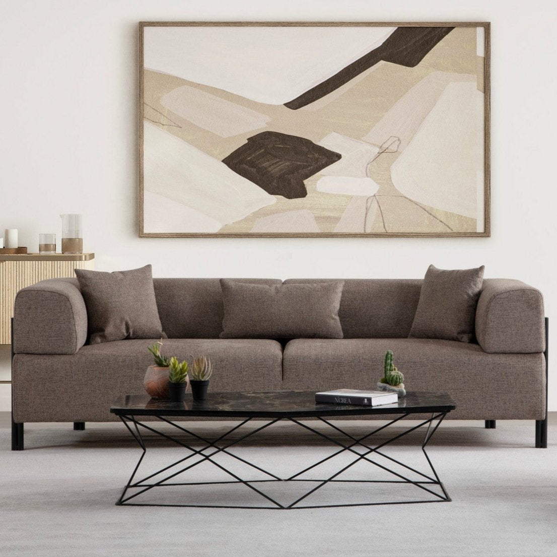 Sofas - 3-Sitzer-Sofa Gio Brown - Dimehouse