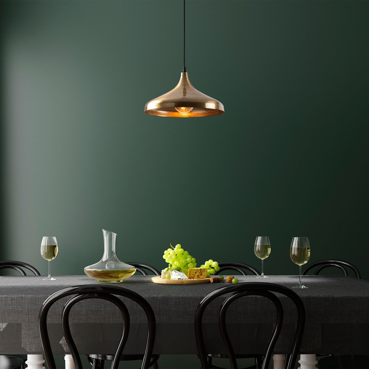 Hängelampe bronzefarbenes Metall Eclipse