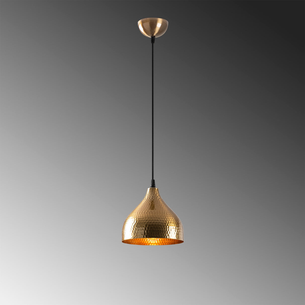 Hängelampe Rund Bronze Metall Eclipse