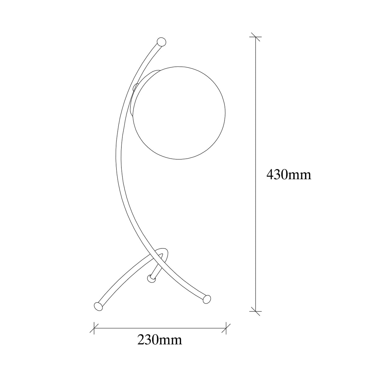 Tischlampe Schwarz Weiß Glas Nightstrike