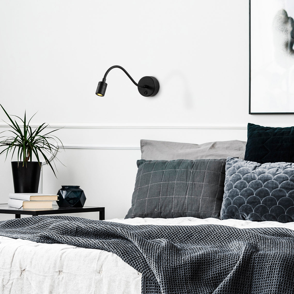 Wandleuchte Schwarz Metall Veridia