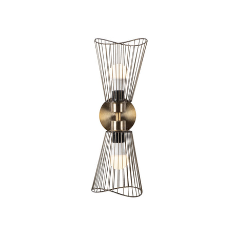 Wandleuchte bronzefarbenes Metall Void