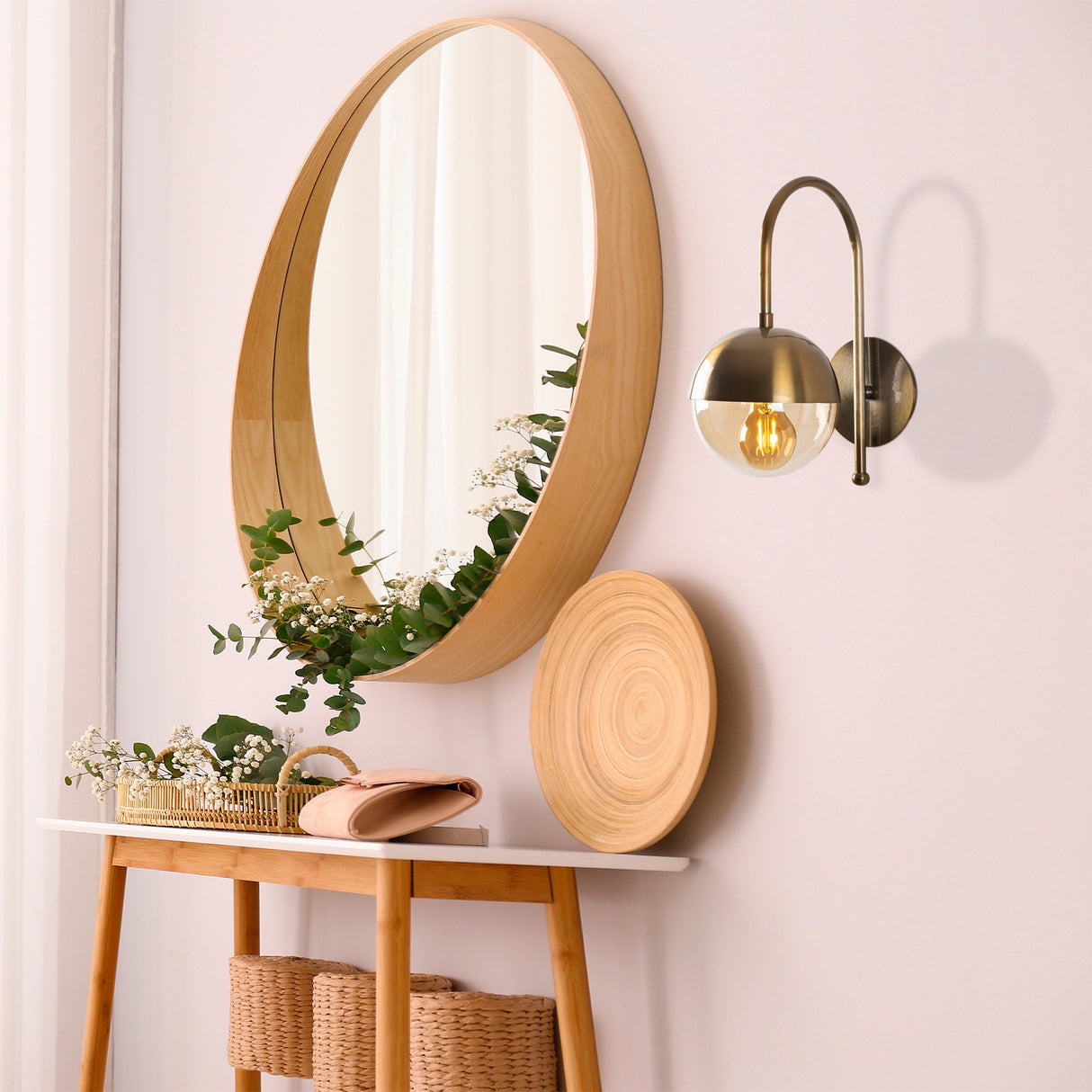 Wandleuchte Bronze Glas Carina