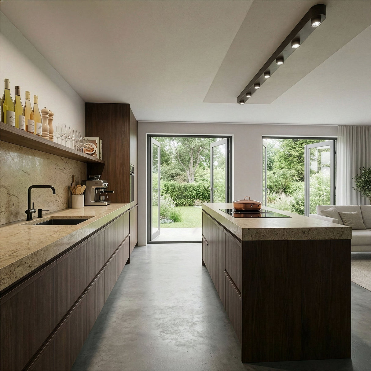 Deckenleuchte Bar 7-flammig Sienna Brown