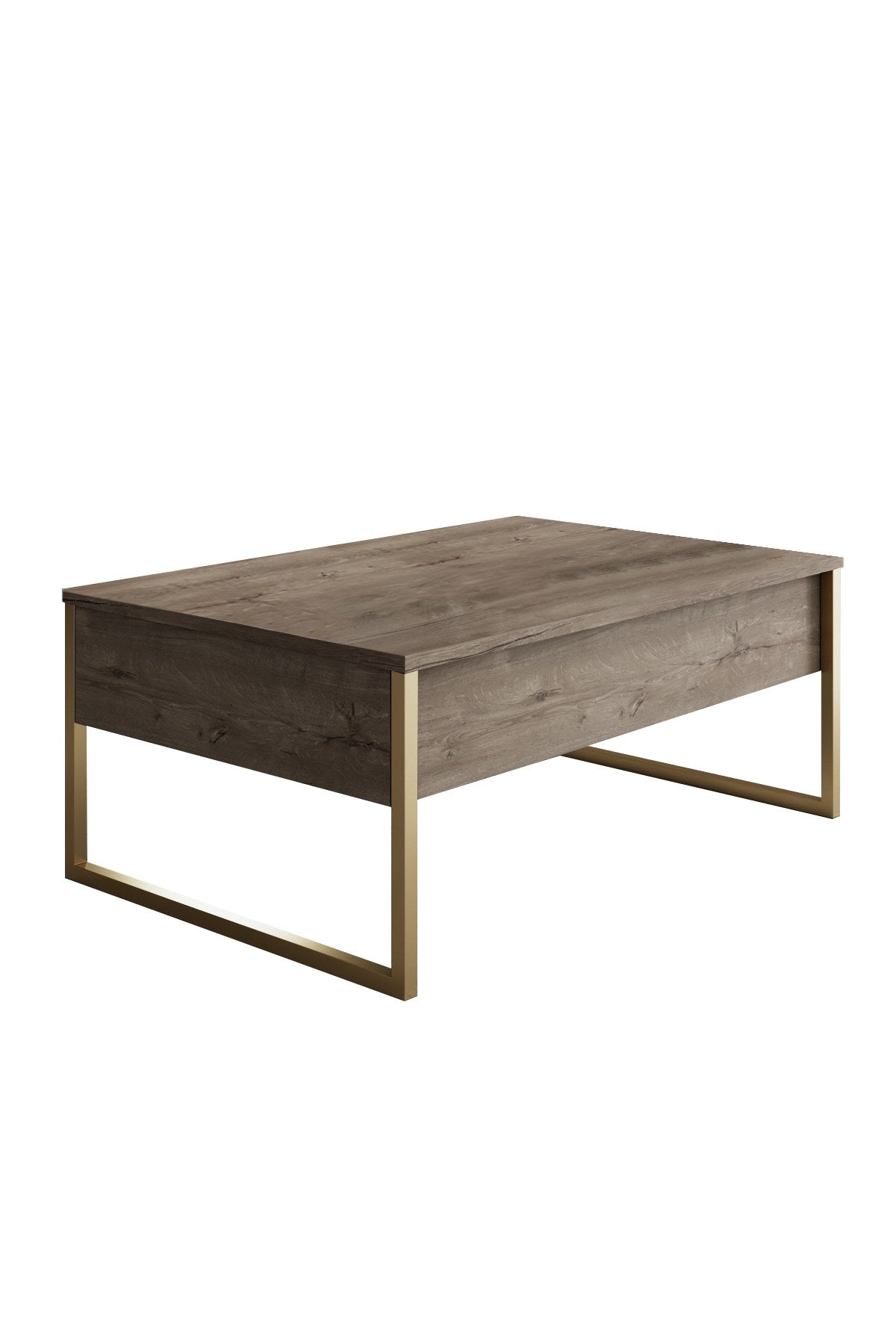 Luxus-Möbelset aus Walnussholz – Couchtisch + TV-Schrank + Sideboard – Goldrahmen