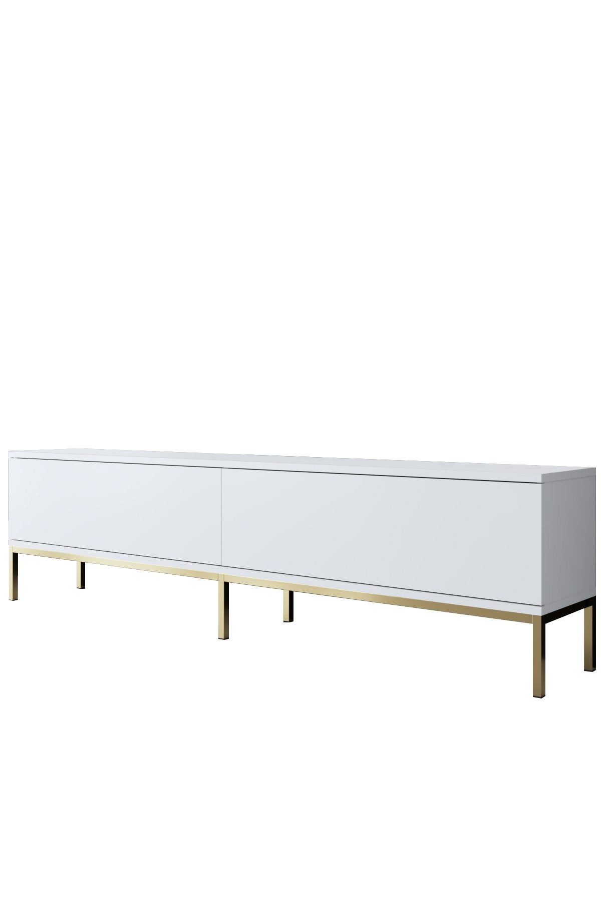 Möbelset White Lord - Couchtisch + TV-Schrank + Sideboard - Goldener Rahmen
