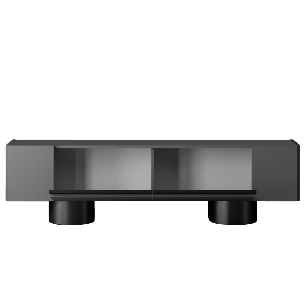 TV Meubels - TV Meubel Antraciet Bohem 180x50x30 - Zwart Frame - Dimehouse