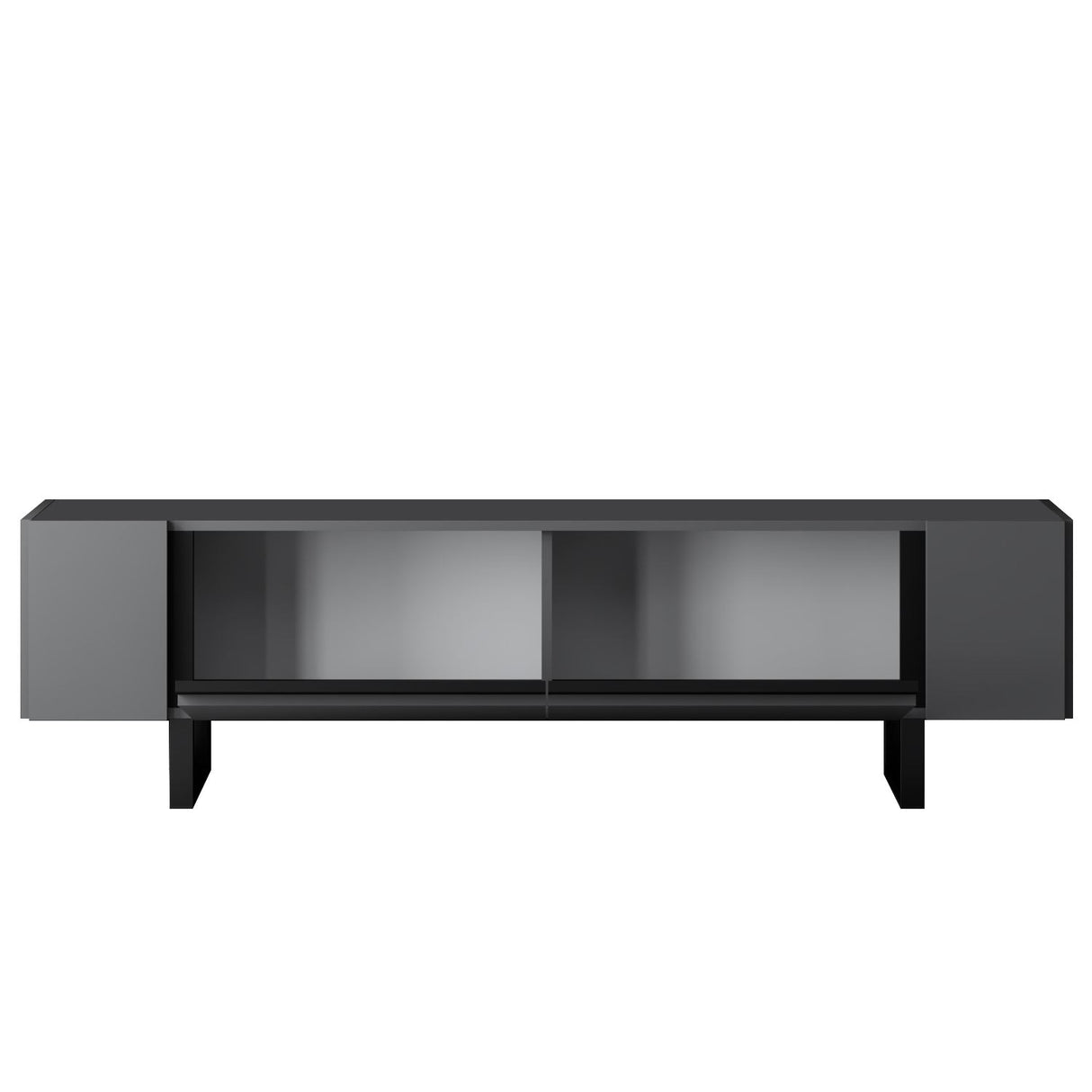 TV-Schrank Anthrazit Yildiz 180x50x30 - Schwarzer Rahmen