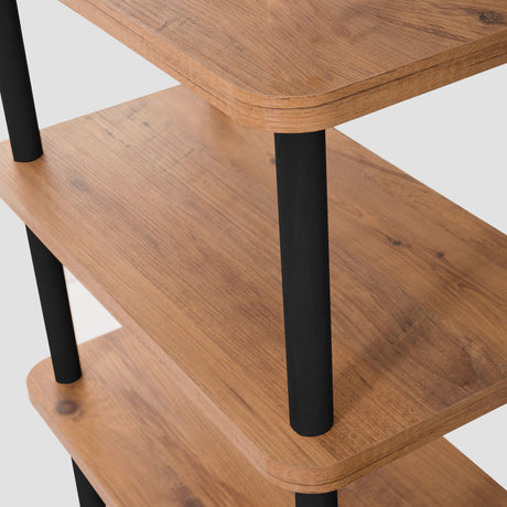 Bücherregal Zen Black Atlantic Pine Melamin 180x74.9x35 cm