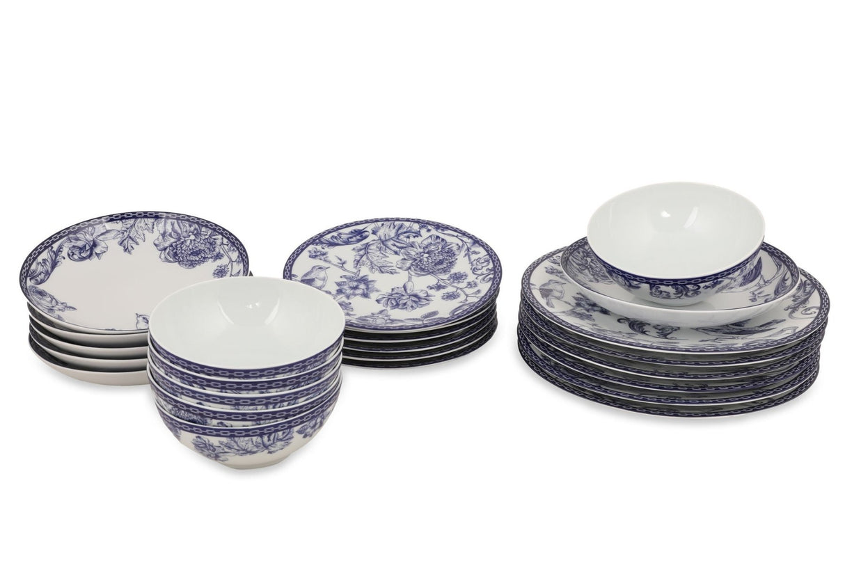 ZG24Y2420939016 Blau Weiß 100 % PORZELLAN