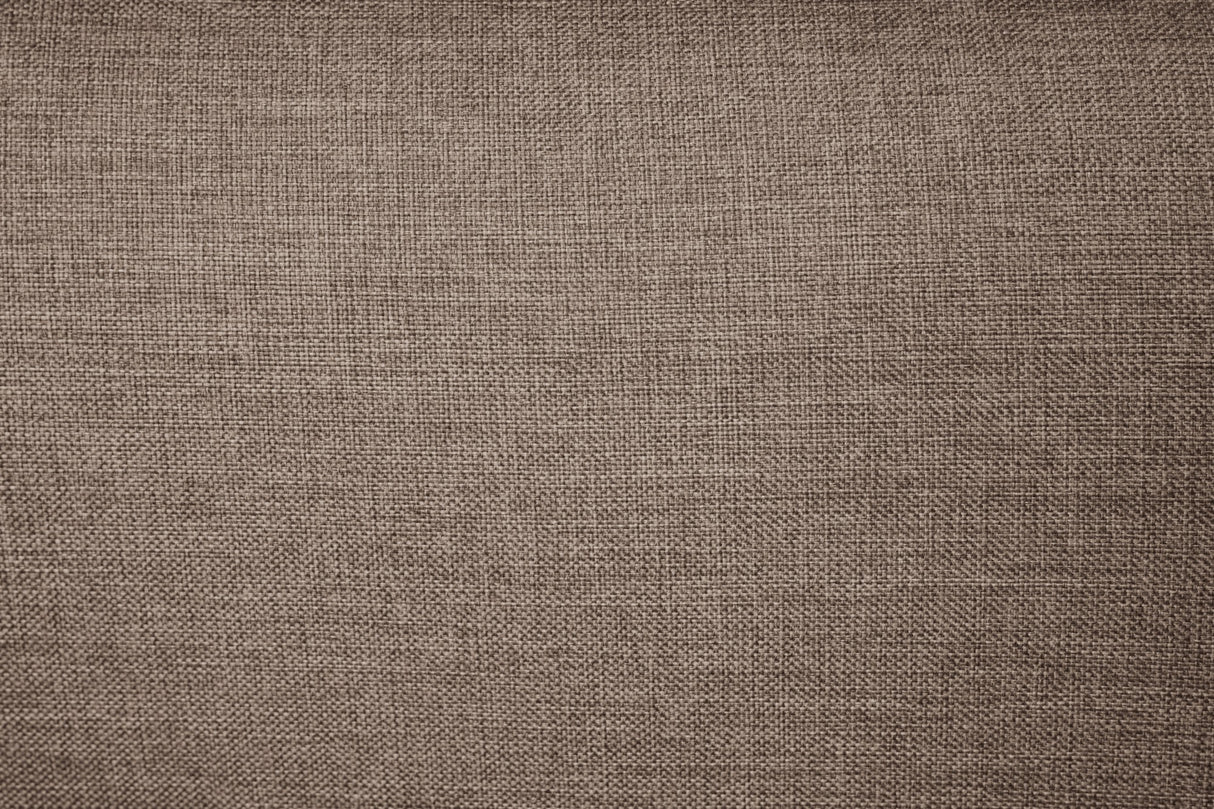 Modulares Ecksofa mit losen Hockern brauner Leinenstoff Fora