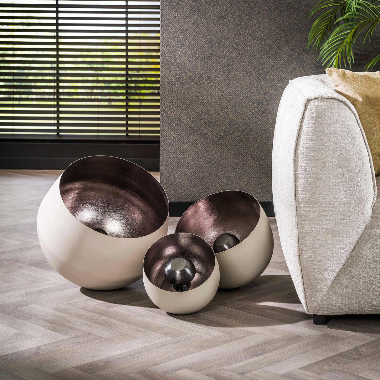 Industrietischlampe Basel Naturel Grau Ø28