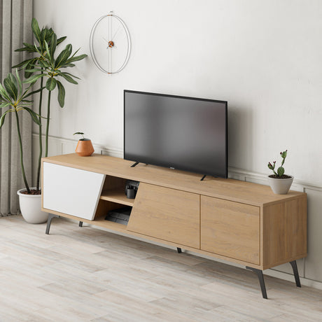 TV -Möbel Fiona Oak White Melamin 180x48x35,6 cm