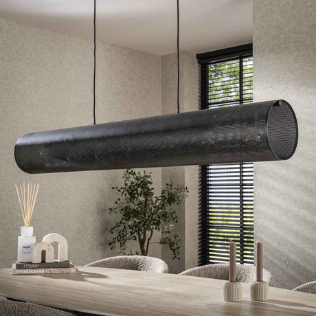 Hängelampe Knox 7-flammig XL Mesh Schwarz