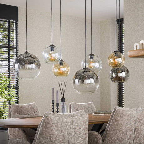 Moderne Glas-Pendelleuchte 7-flammig Juliette