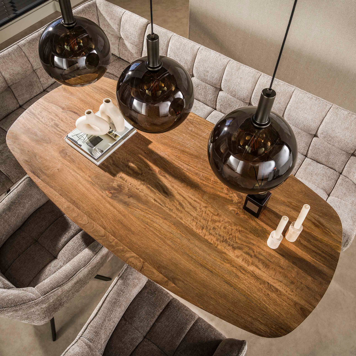 Hängelampe Nero Trio 3-flammig Schwarz Metall 115 cm