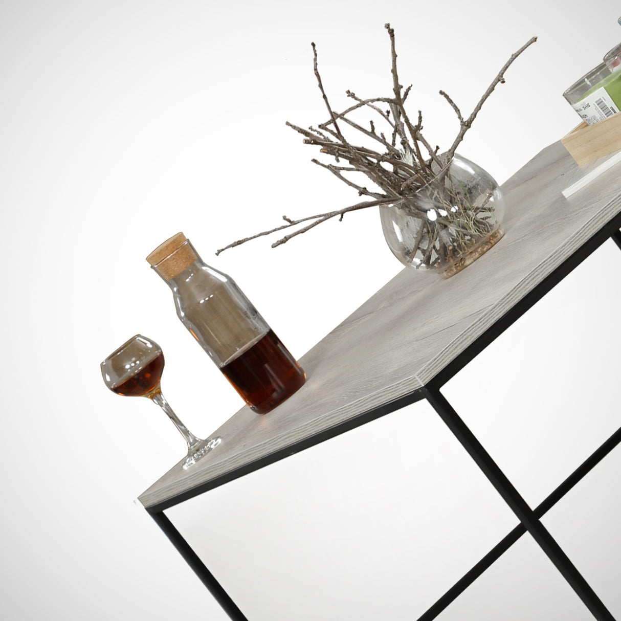 Couchtisch Quadrat 75x75 cm Pola - Grau Holz Melamin