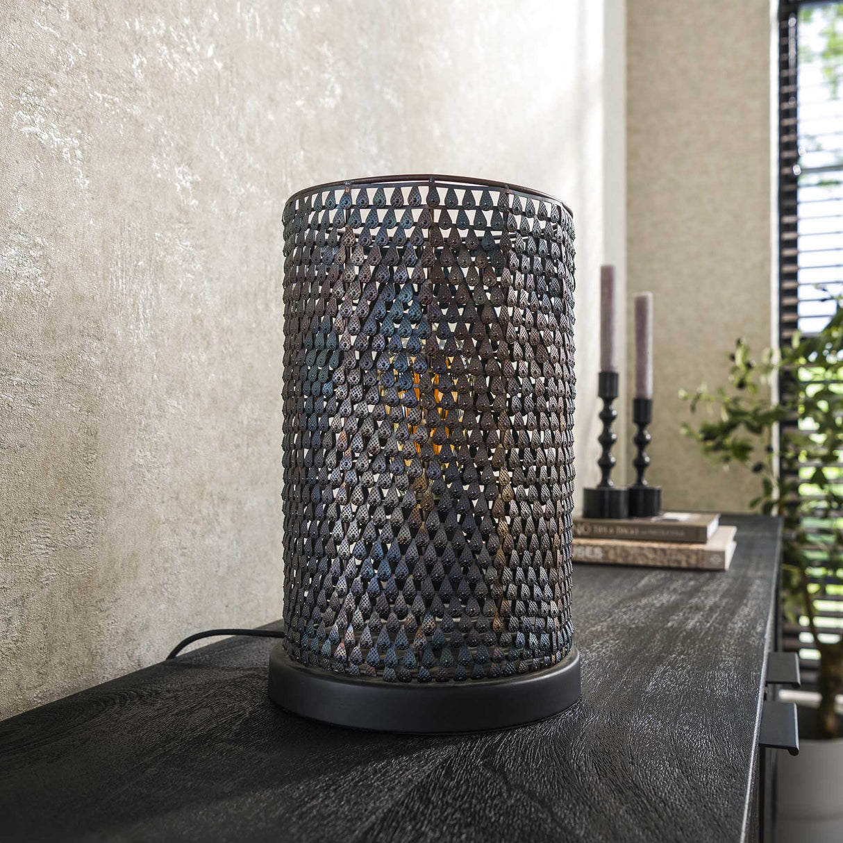 Tischlampe Jay schwarz braun