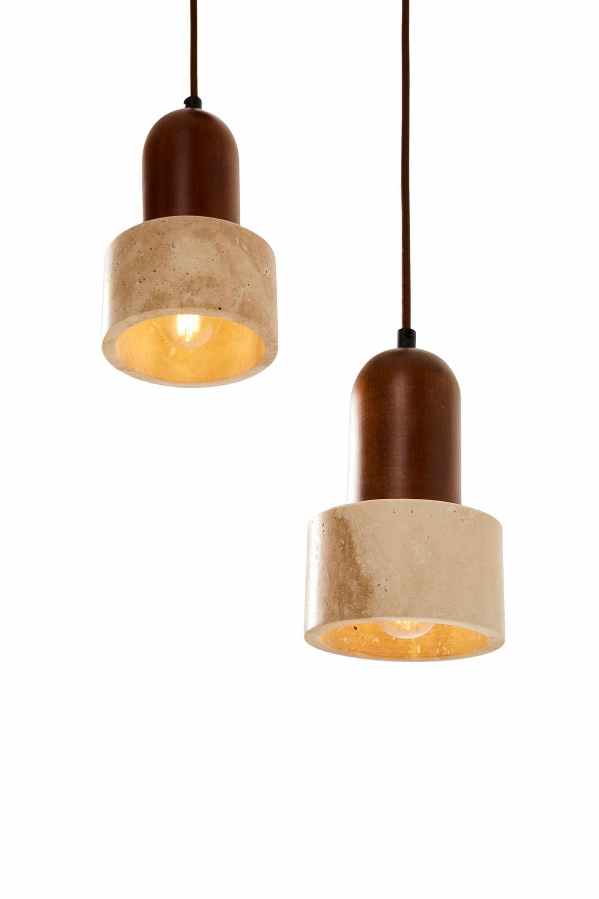 Loer B – Kappe aus Walnuss-Beige-Walnuss-Travertin
