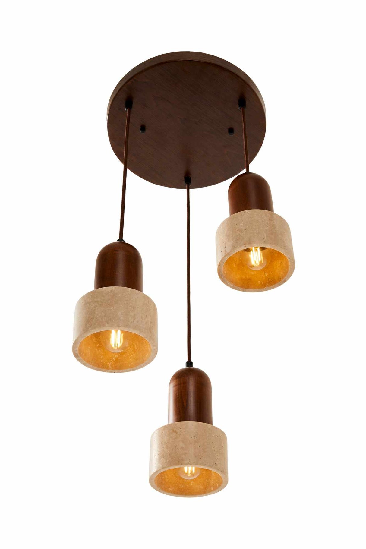 Loer C – Kappe aus Walnuss-Beige-Walnuss-Travertin