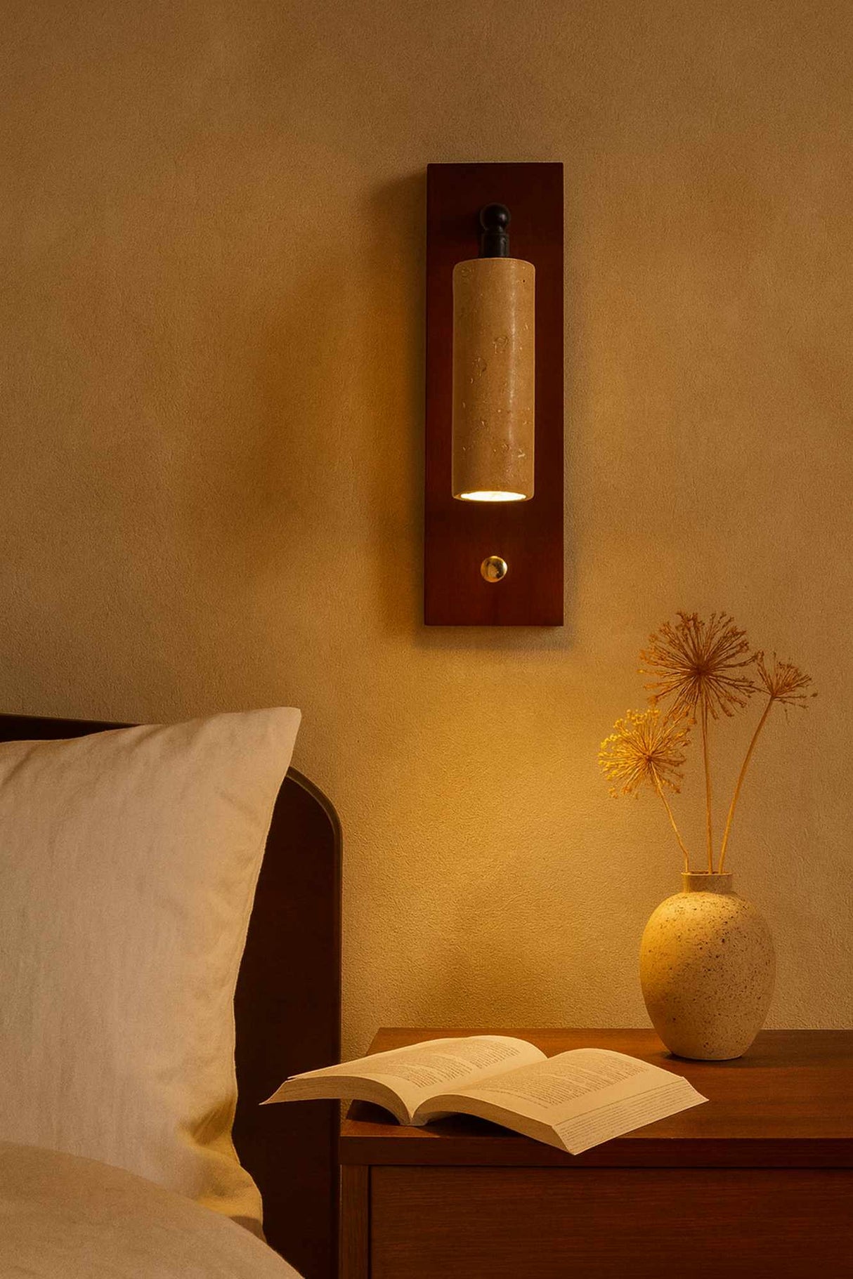 Klein – Kappe aus Walnuss-Beige-Walnuss-Travertin