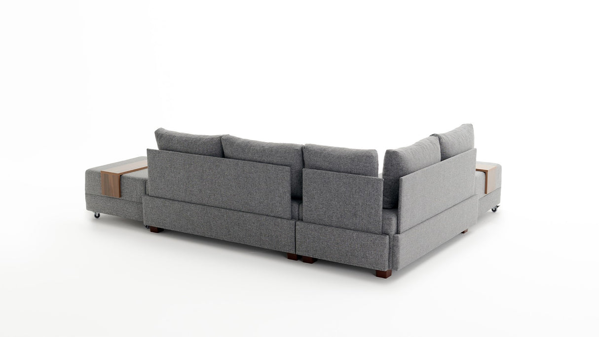 Ecksofa mit Schlaffunktion Left Fly Grey