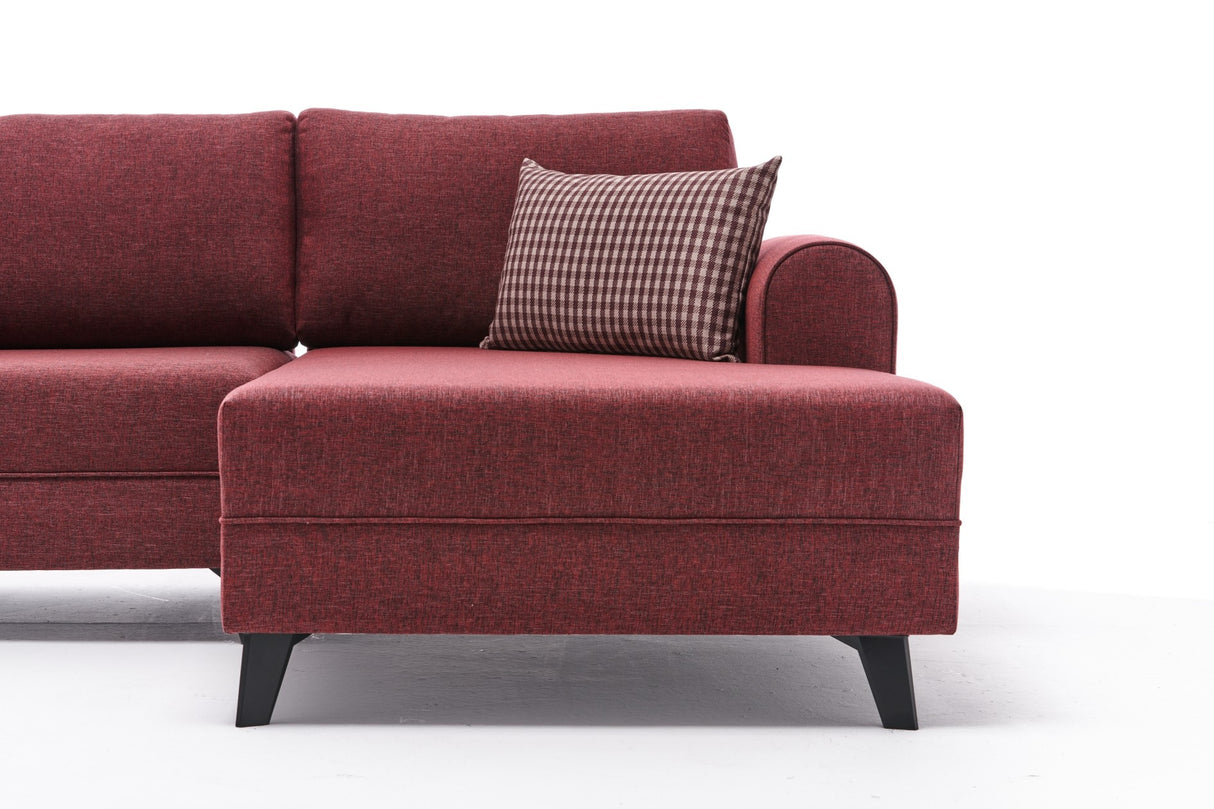 Schlafsofa Roter Stoff - U-Sofa - XXL 300x202x152cm - Belen
