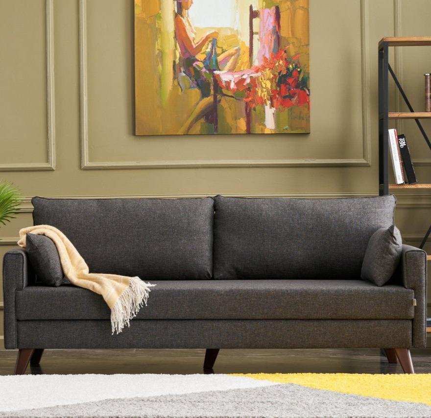 3-Sitzer-Schlafsofa Bella Anthrazit