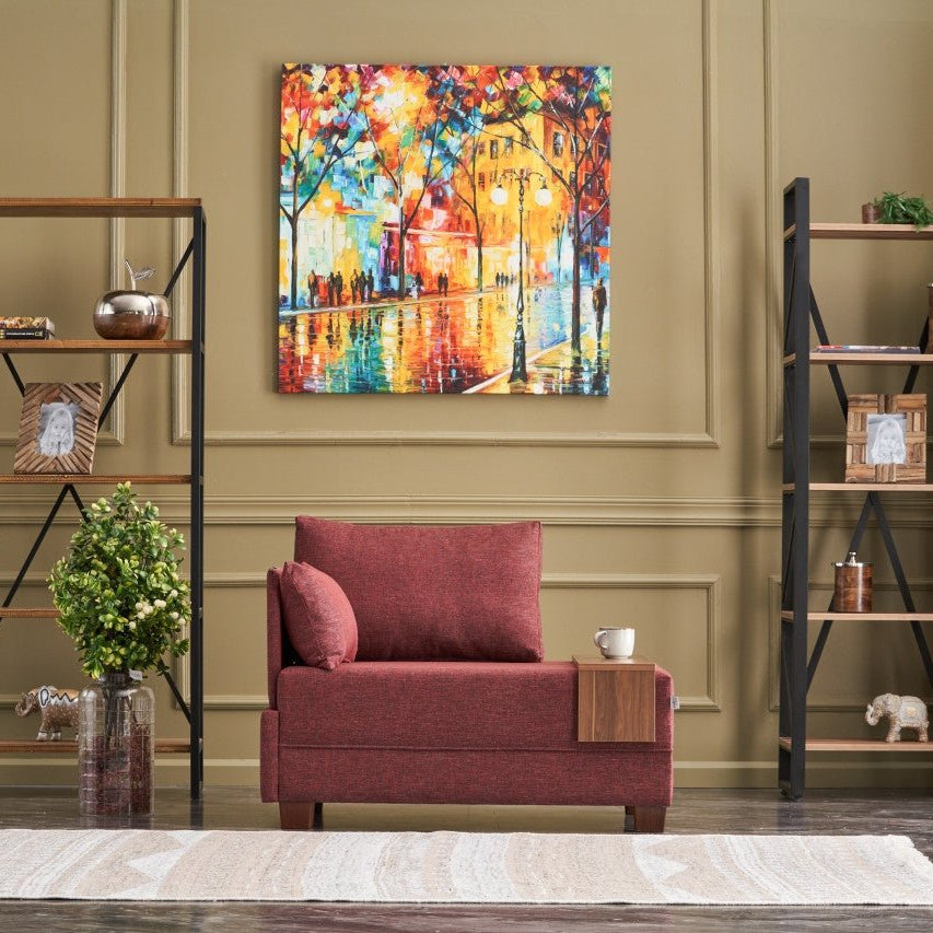 Sessel Left Fly Claret Red