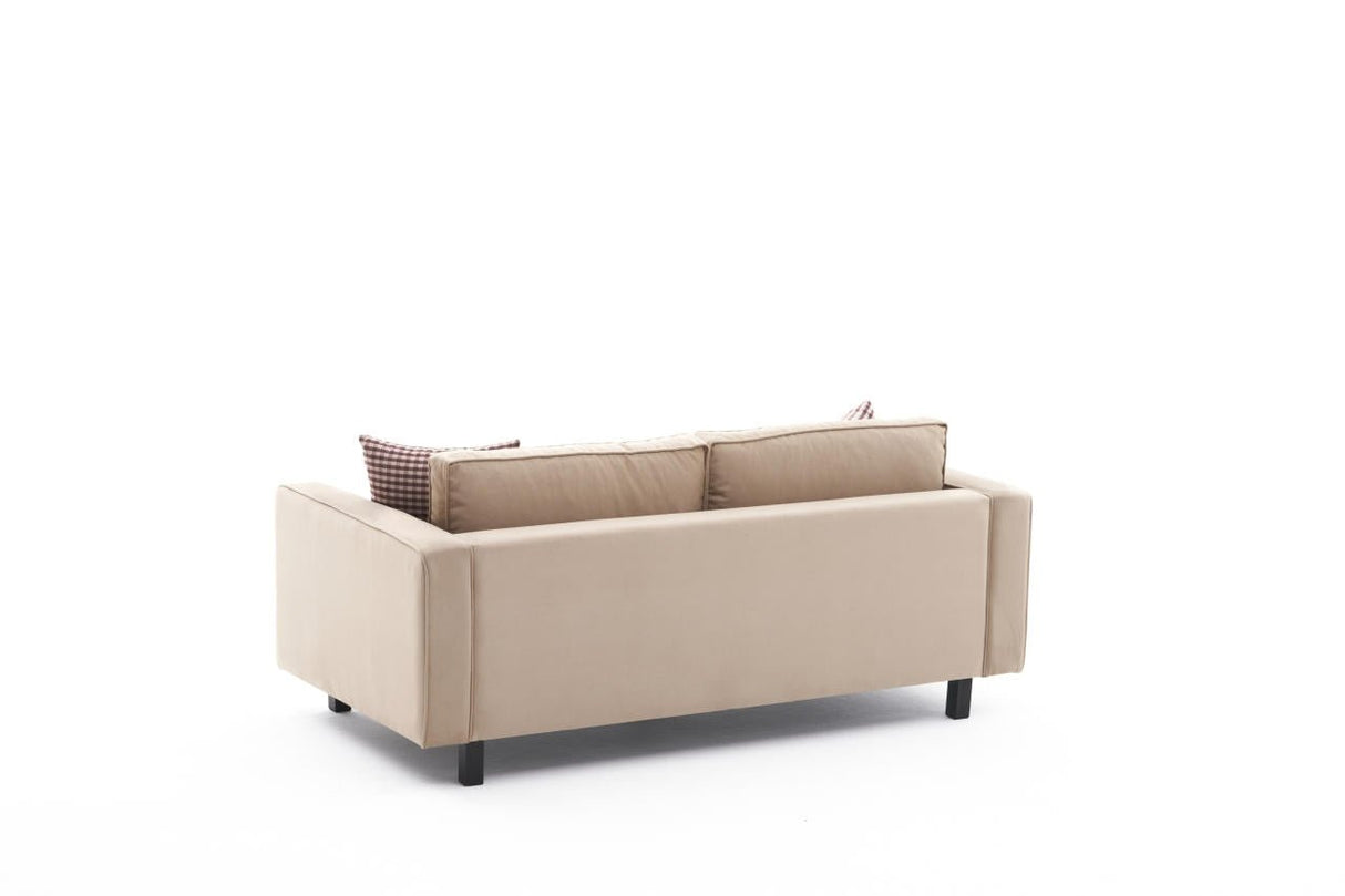 2-Sitzer Sofa Kahl Velvet Creme