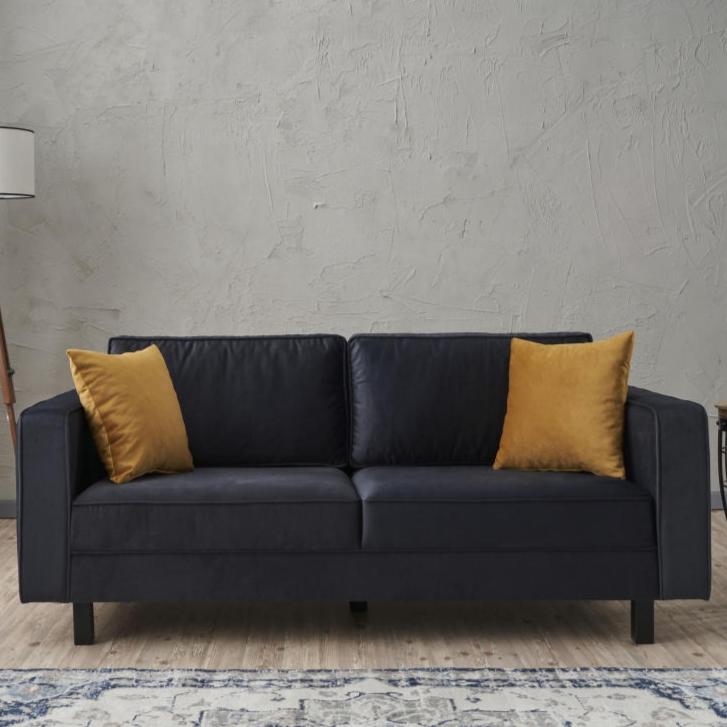 2-Sitzer Sofa Kahl Velvet Anthrazit