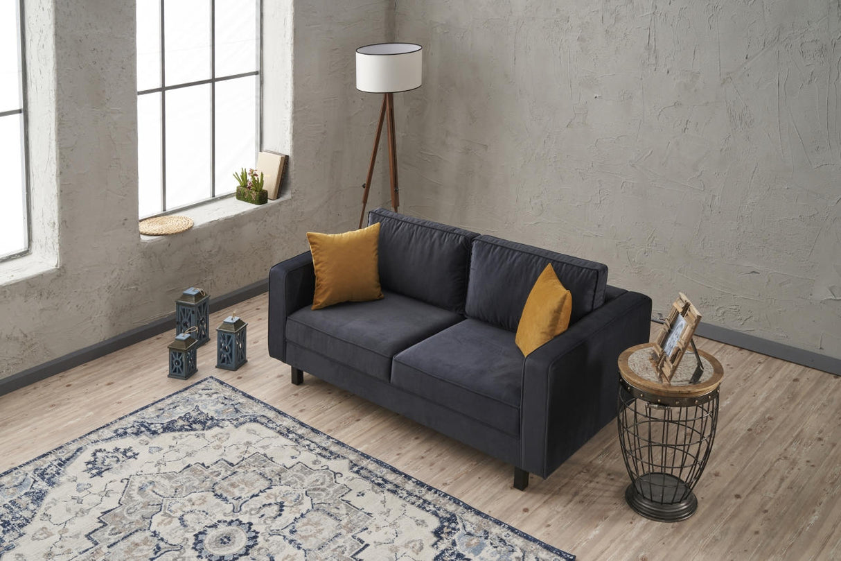 2-Sitzer Sofa Kahl Velvet Anthrazit