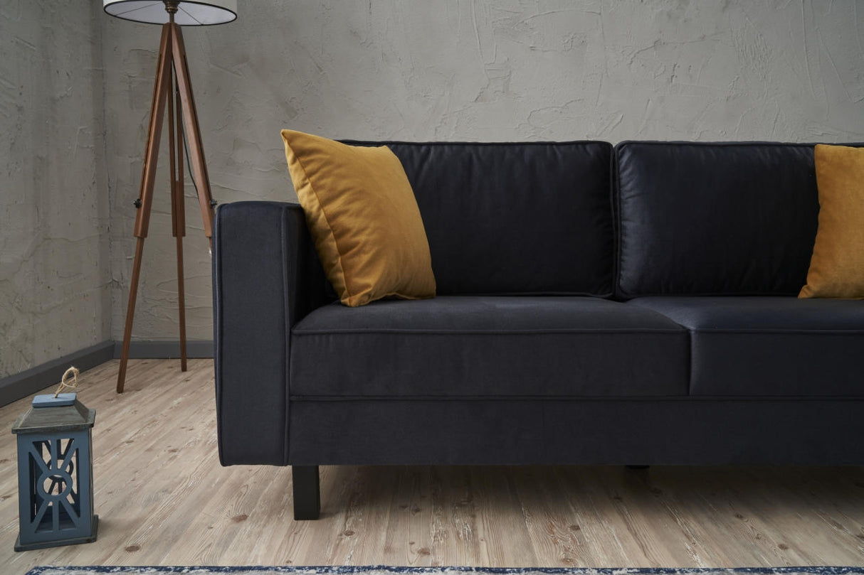 2-Sitzer Sofa Kahl Velvet Anthrazit