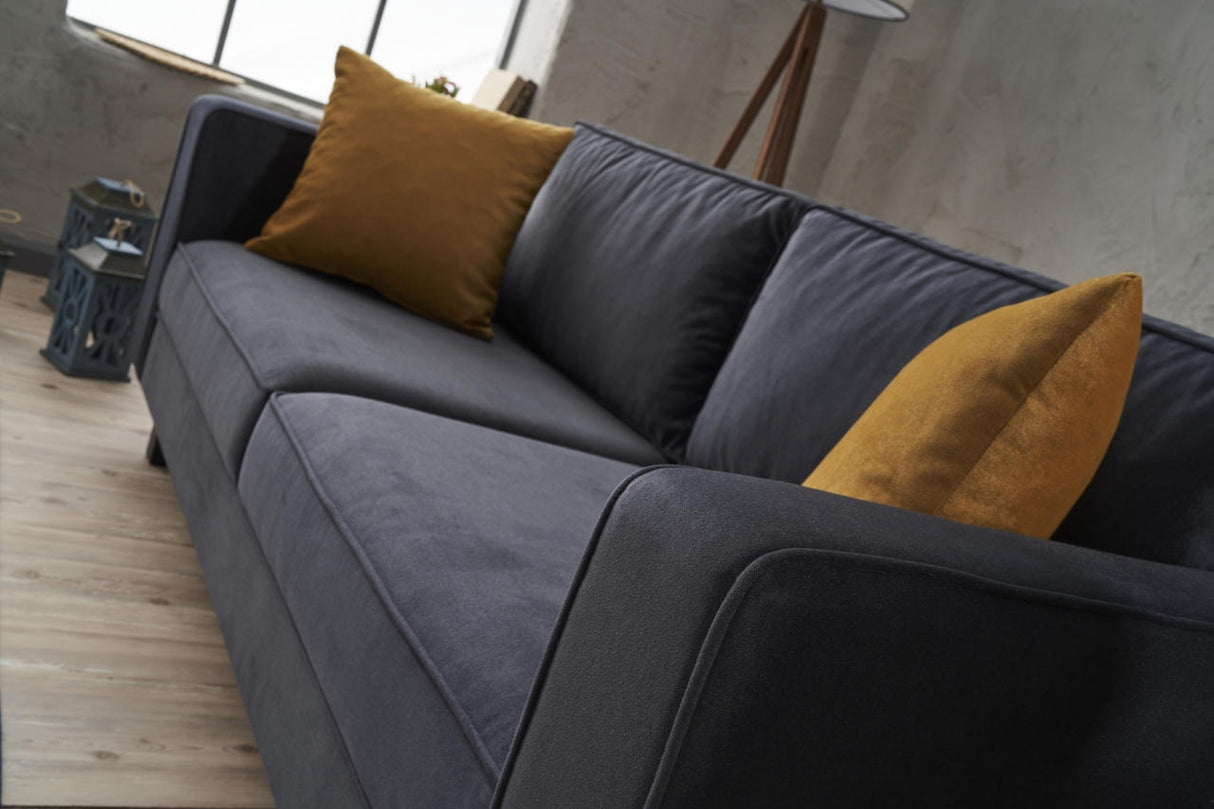 2-Sitzer Sofa Kahl Velvet Anthrazit